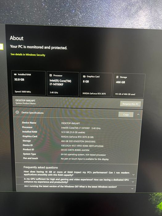 PC Gaming High-End | i7-14700KF | RTX 3070 | 32GB DDR5 | Z790 | Ultra Performance