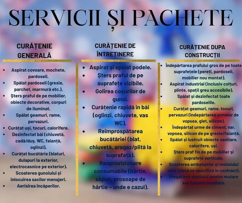 Curățenie în regim hotelier / Curătenie profesionala.