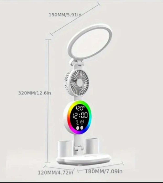 Светодиодная, умная настольная лампа с подставкой для ручек 6 в 1-ом!