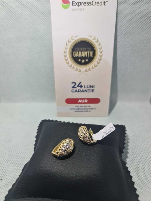 Cercei Aur 14K (Ag18 Tutora b.28139.4) Garantie 2 ani!