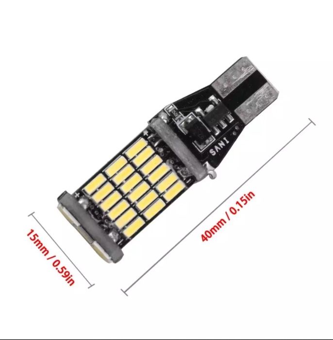 Bec Led T15 45 SMD-uri W16W CanBus Fara Eroare Marsarier Bmw etc.