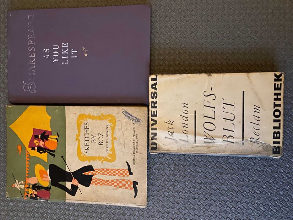 Cărți vechi(anii '40,50,60) de beletristică, limba engleză și germană