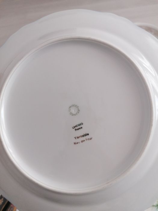 Farfurii portelan limonges, bavaria l'amandinoise foite aur