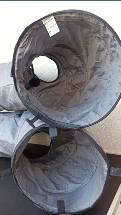 jucarie tub tunel pliabil joaca distractie animal de companie