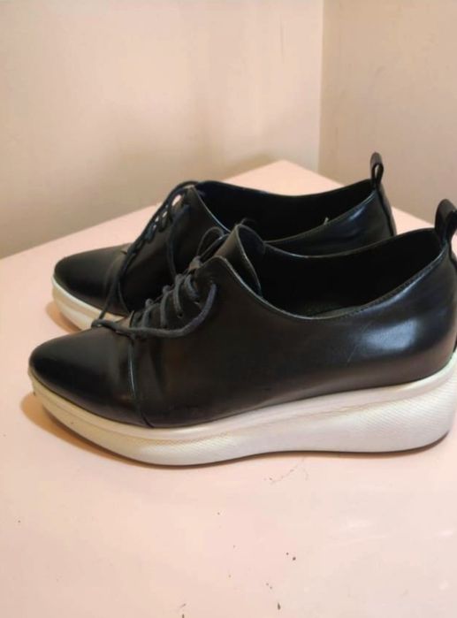 Дерби на платформе натуральная кожа