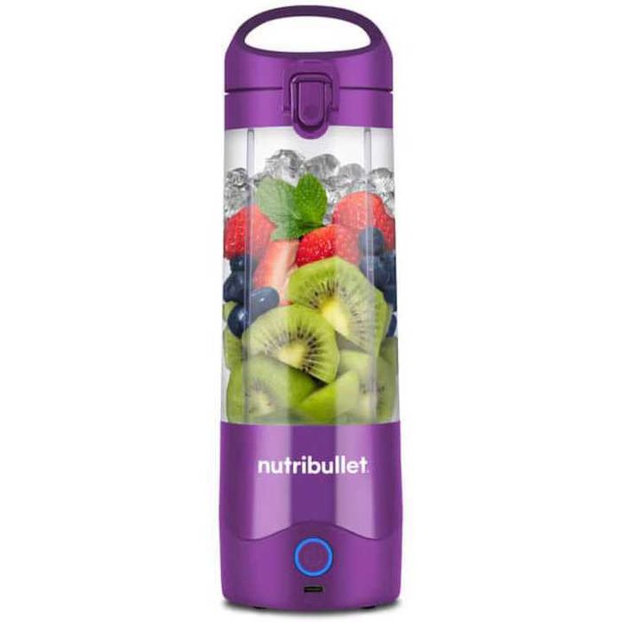 Sigilat Blender portabil Nutribullet NBP003PU, cupa 475 ml, USB-C, mov