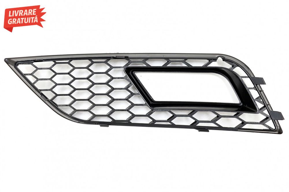 Grile Proiector Audi A4 B8 facelift (2012-2015) RS4 Design Negru Lucio