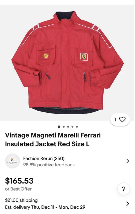 Мъжко зимно яке VINTAGE FERRARI .Размер 2Xl