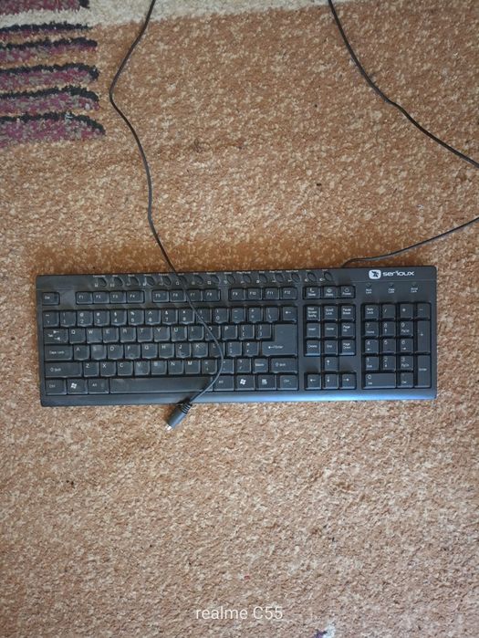 Tastatură Multimedia Serioux, Neagră, Conexiune USB/PS2 - Stare Bună