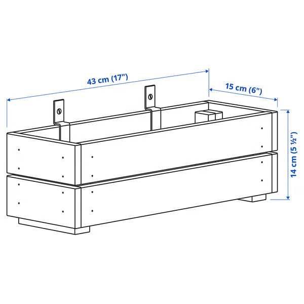 Ящик для цветов из массива акации от IKEA! Новый в упаковке!