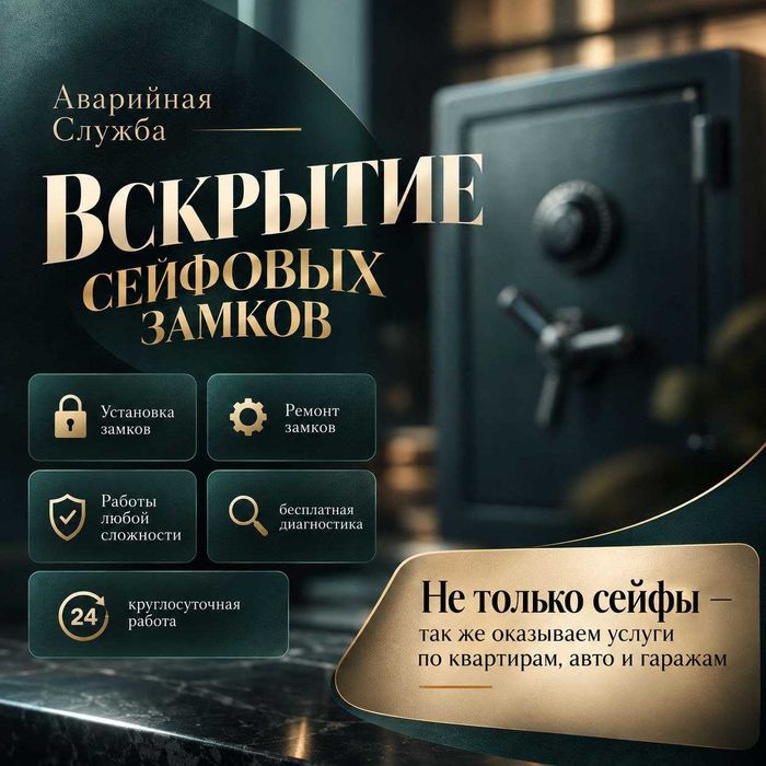 Открыть сейф,вскрыть замок,восстановить код,ключи,ремонт замка, дверь