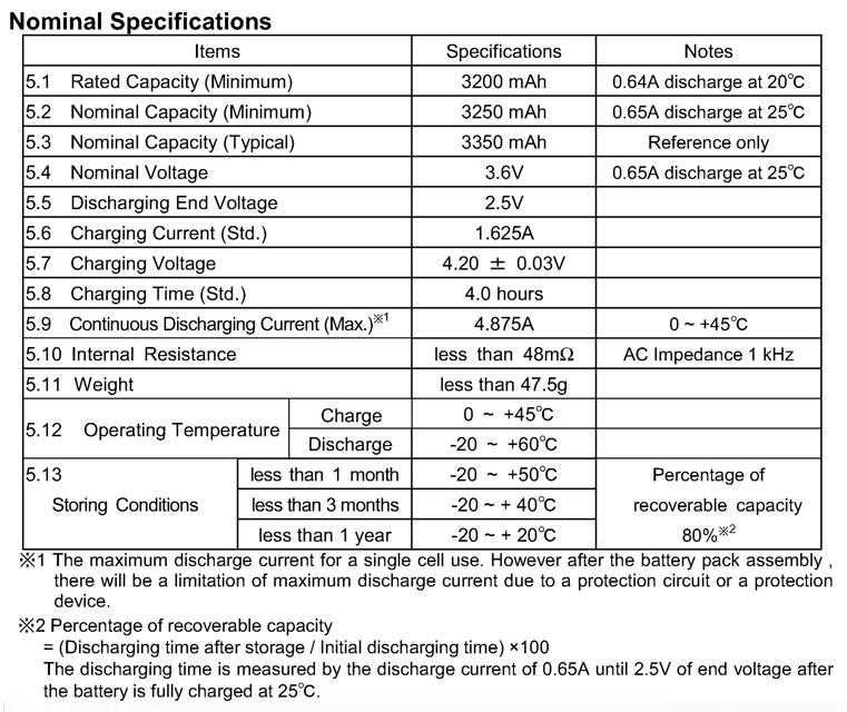 Наргиле Батерия NCR18650B Panasonic 18650 Liitokala Liion 3.7V 3400mAh