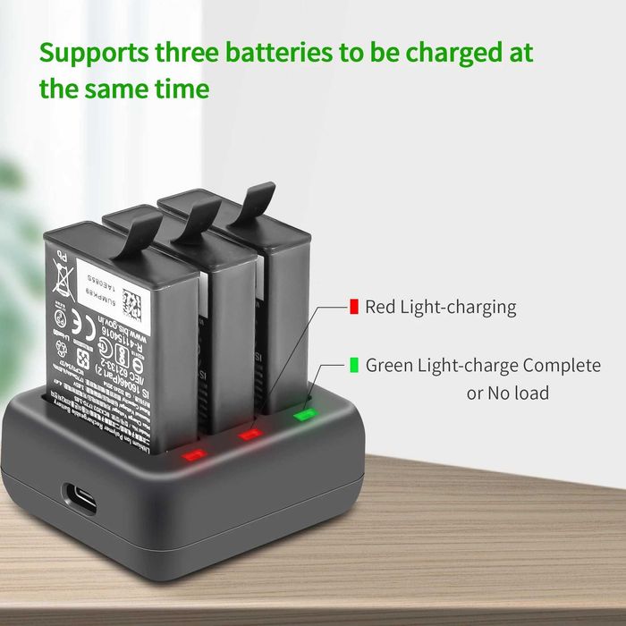 Incarcator triplu pentru camere actiune DJI OSMO Action 3 / 4 / 5 Pro