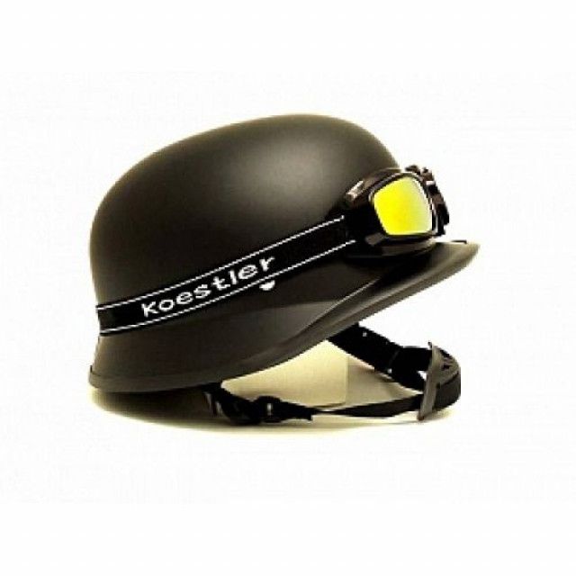 Каска канче за чопър скутер ретро рокер градска каска хитлерка мото