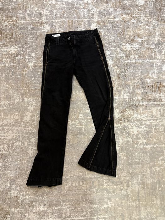 zara flared zip флейред