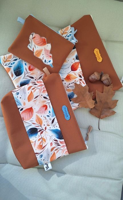 Beauty bag / Borseta impermeabila cosmetice, softhsell, handmade