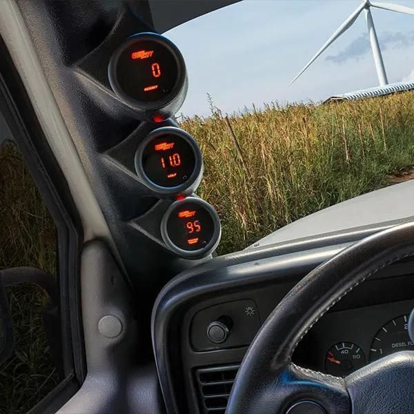 Стойка за 3 измервателни уреда за греда Черна