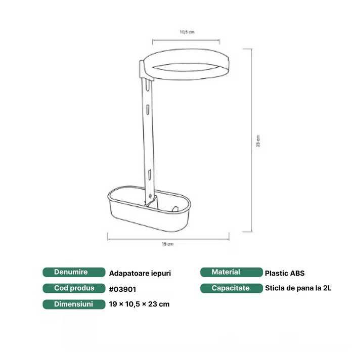 Поилка за зайци със стойка за бутилка (К-КТ 10 БРОЯ) #03901