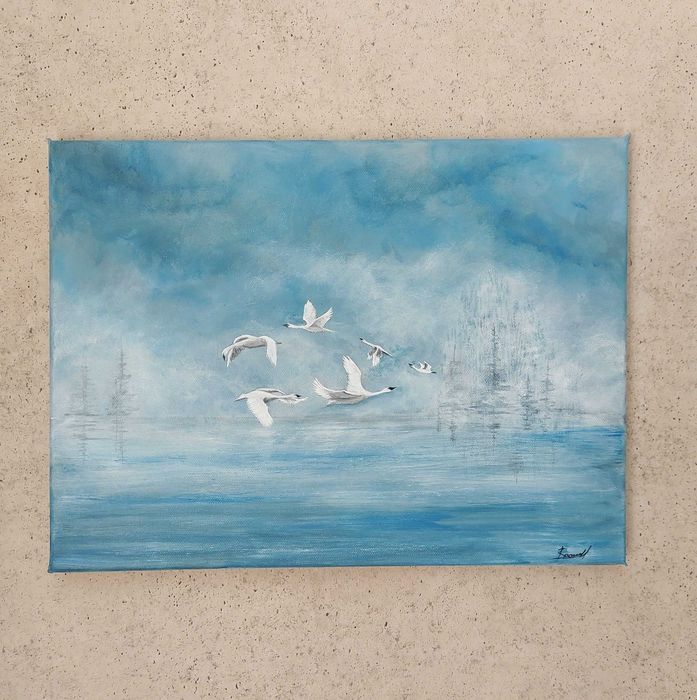 Авторска картина - "The misty lake"