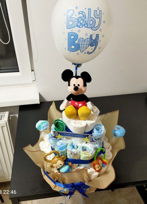 Tort din pampers fete și băieți