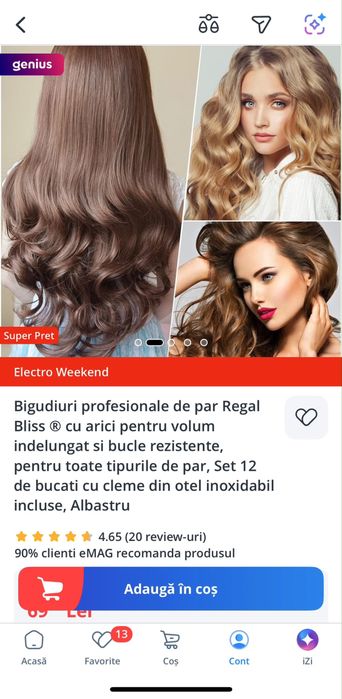 Bigudiuri  profesionale de par 12 bc