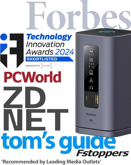 Док станция для MAC Baseus Spacemate 11в1 до 3 мониторов с Displaylink