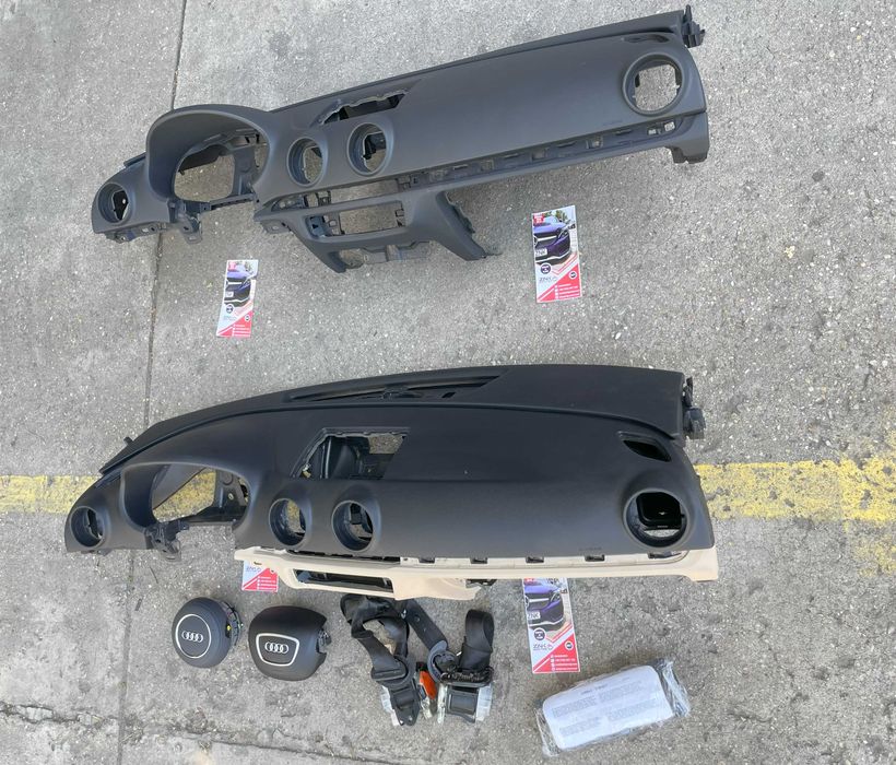 Audi A3 8v plansa bord negru / bej  - kit airbag - centuri siguranta