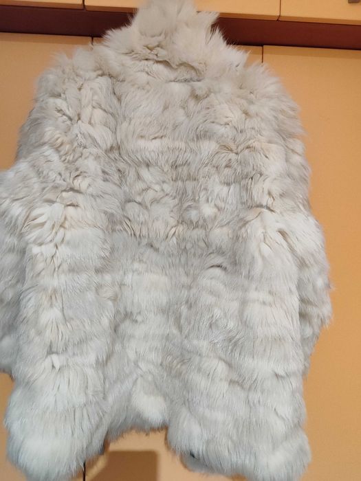 НАМАЛЕНО! Дамско палто сребърна лисица