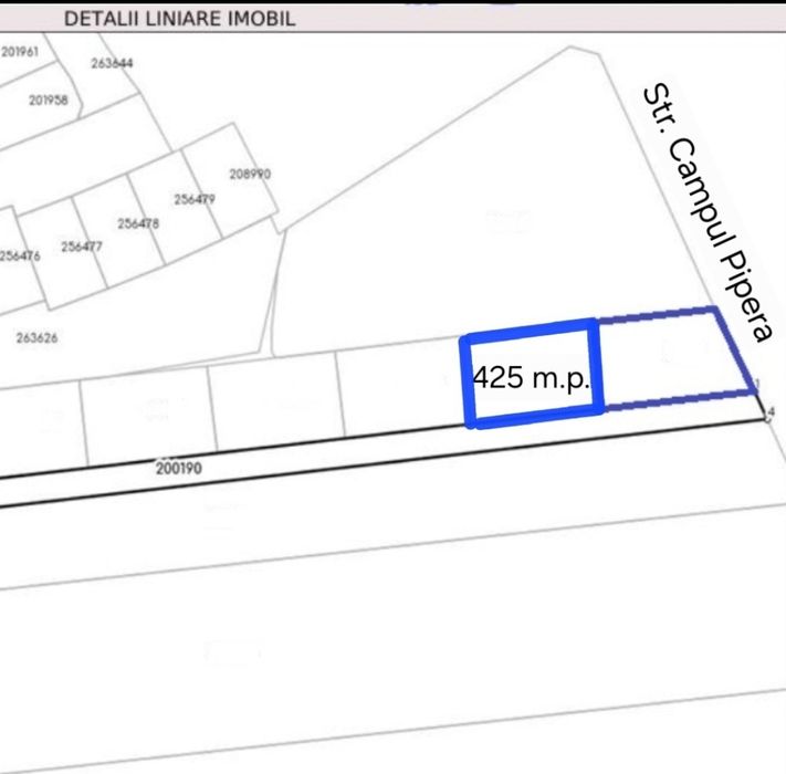 Teren Str. Campul Pipera, 425 m.p, proprietar