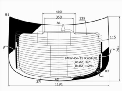 Стекло заднее Bmw X4