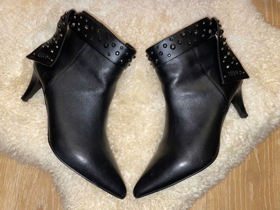 Botine stiletto LJ, piele naturala, marimea 39