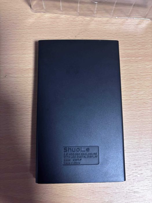 Carcasa Rack Extern cu Display Smart HDD/SSD 2.5 inch Interfata SATA si USB 3.1 Type-C Viteza de Transfer pana la 5Gbps Plug & Play Negru