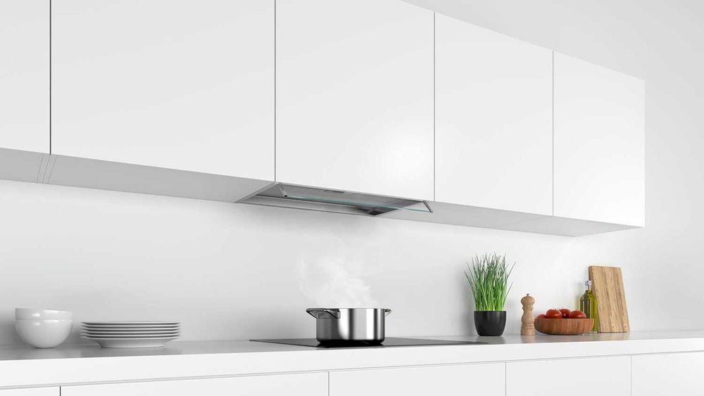 Bosch DBB66AF50, Hotă integrată seria 4, 3 viteze de aspirare, 60 cm, oțel inoxidabil [Clasa energetică A]