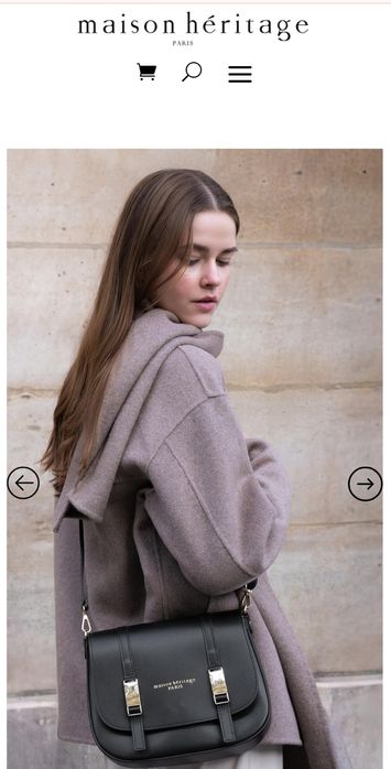 Poseta geanta Maison Héritage Paris Tex Box originală piele naturală