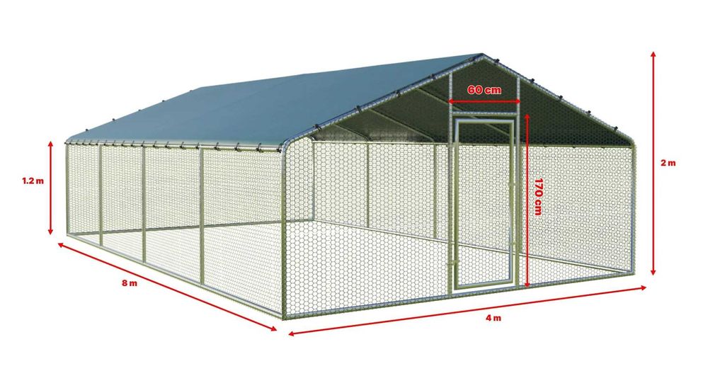 4х6 м Птичарник / Клетка за пилета / Кокошарник