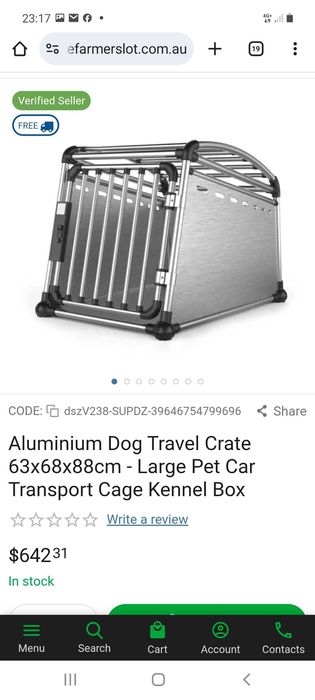 Клетка за куче,алуминиева All for paws 8132