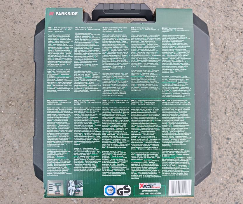 Pistol Mașina înșurubat cu impact Parkside Acumulator Incărcător Nou