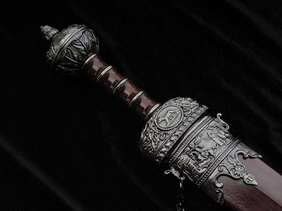 Gladius Гладиус Тежък Стоманен Римски Меч с ножница SPQR