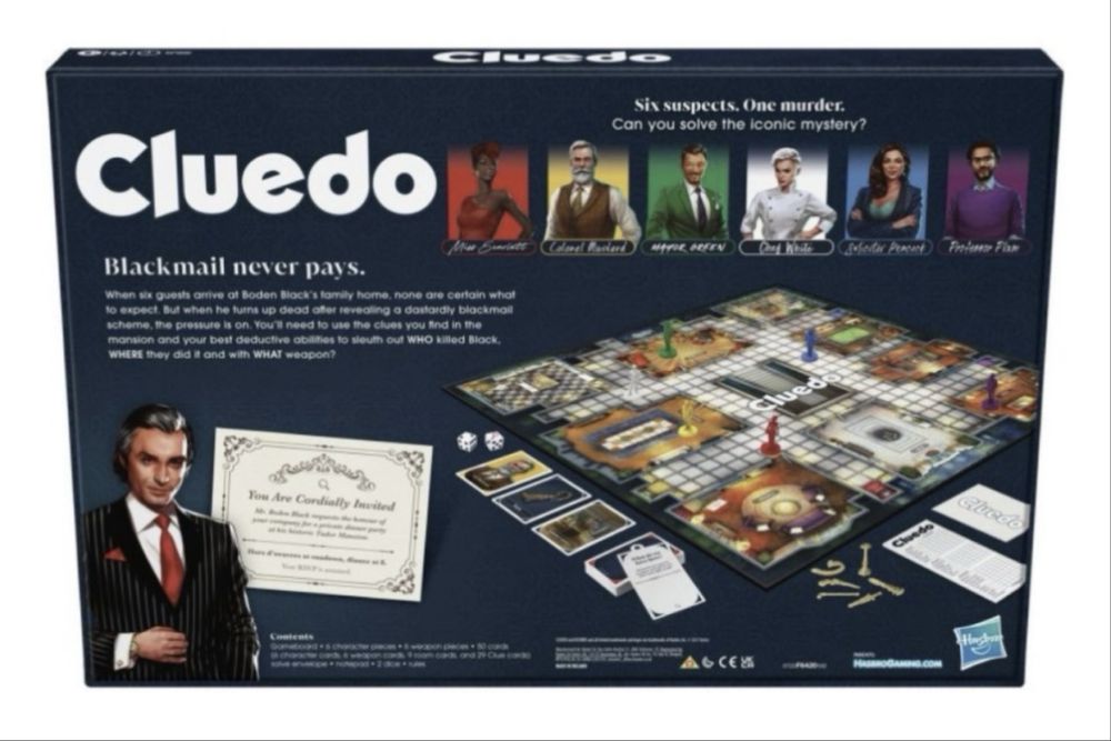 Настолна детективска игра Cluedo Classic (Refresh) - Семейна игра, семейни игри, за цялото семейство, фетска игра, за деца и за възрастни