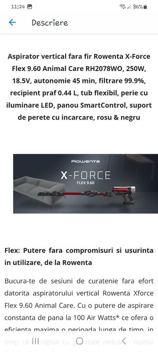 Aspirator vertical Rowenta