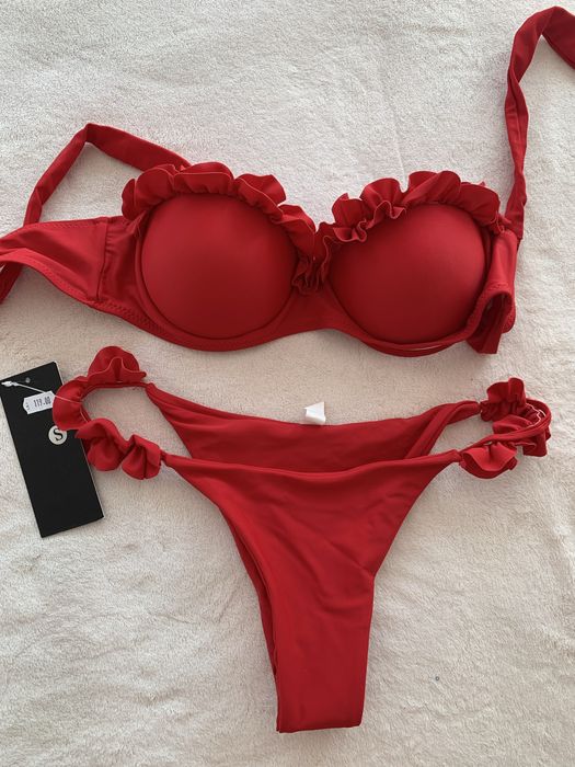 Bikini rosu cupe push