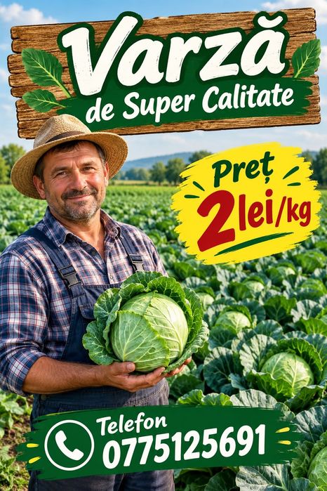 Varză Calitativă 2lei/kg