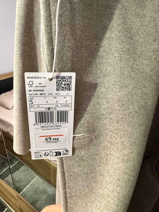 Палто с двуредно закопчаване - НОВО