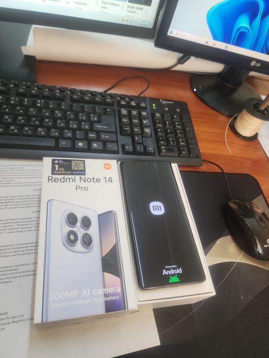 Redmi note 14pro 12/256gb(2025)ideal iwlawi zur aybi yuq tozza telefon