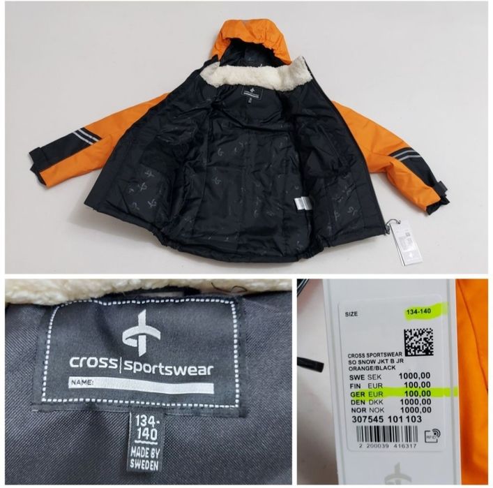Geaca iarnă nouă Cross Sportswear Snow Sweden măsura 134-140