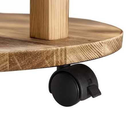 Висок вертикален цветарник - подвижна стойка за саксии от дърво