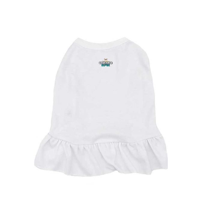 Бяла булчинска рокля за куче Кучешки официални дрехи Рокли за кучета