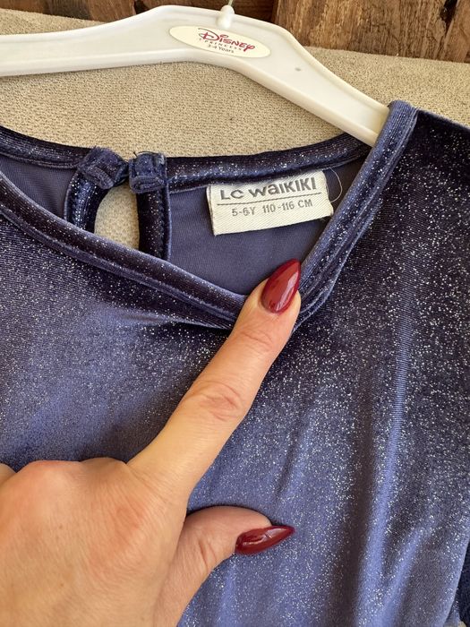 Детска рокля с тюлени ръкави