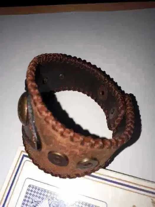 Bratara barbateasca din piele model Rock