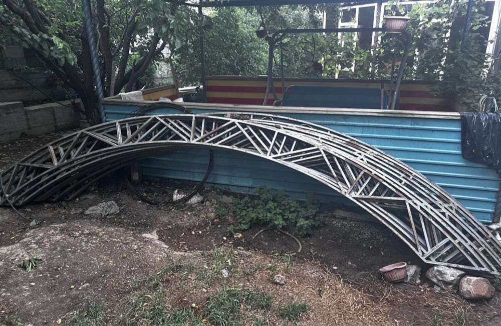 Навес фермы профнастил